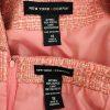 New York & Company Tweed Skirt Suit 18 Pink Lined Notch Collar Cocktail 2PC New