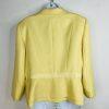 Tahari ASL Polyester Rayon Stretch Skirt Suit 18 Yellow Notch Collar Tiered