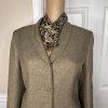 COLLECTIONS FOR LE SUIT 2PC Peanut Polyester Lined Career Pant Suit Scarf SZ 8