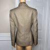 COLLECTIONS FOR LE SUIT 2PC Peanut Polyester Lined Career Pant Suit Scarf SZ 8