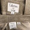 COLLECTIONS FOR LE SUIT 2PC Peanut Polyester Lined Career Pant Suit Scarf SZ 8