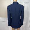 LE SUIT Vintage Blue Polyester Lined Peak Collar Career Blazer Size 12