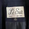 LE SUIT Vintage Blue Polyester Lined Peak Collar Career Blazer Size 12