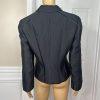 LIZ ELANA Vintage Detailed Black Silk Tuxedo Style Formal Blazer Size 6