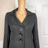 SUIT STUDIO  Women 1PC Black Striped Polyester Lined Career Blazer Size 6P