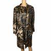 Selene Sport Women Faux Leather Dress Suit Size M Reptile Print 2PC Collarless