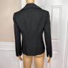 SUIT STUDIO  Women 1PC Black Striped Polyester Lined Career Blazer Size 6P