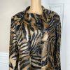 Selene Sport Women Faux Leather Dress Suit Size M Reptile Print 2PC Collarless