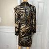 Selene Sport Women Faux Leather Dress Suit Size M Reptile Print 2PC Collarless