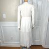 En Creme Cotton Dress Size XS White Embroidered Long Sleeve Button Down Tunic