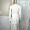 En Creme Cotton Dress Size XS White Embroidered Long Sleeve Button Down Tunic