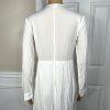 En Creme Cotton Dress Size XS White Embroidered Long Sleeve Button Down Tunic