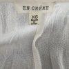 En Creme Cotton Dress Size XS White Embroidered Long Sleeve Button Down Tunic