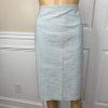 LARRY LEVINE Polyester Cotton Spandex Skirt Suit Size 14 Wash Blue Belted 2PC