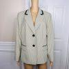 LE SUIT Women 1PC Light Yellow Black Polyester Lined Career Blazer Size 16W
