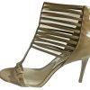Michael Kors Leather Heels Size 8.5 M Nude Open toes Cut Out Caged Stiletto