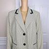 LE SUIT Women 1PC Light Yellow Black Polyester Lined Career Blazer Size 16W