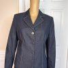 EVAN  PICONE 2PC Cotton Polyester Spandex Skirt Suit Size 6 Blue Chambray 2PC