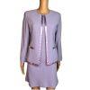 Liz Claiborne Triacetate Polyester Mini Dress Suit Size 4 Purple Lined Flared