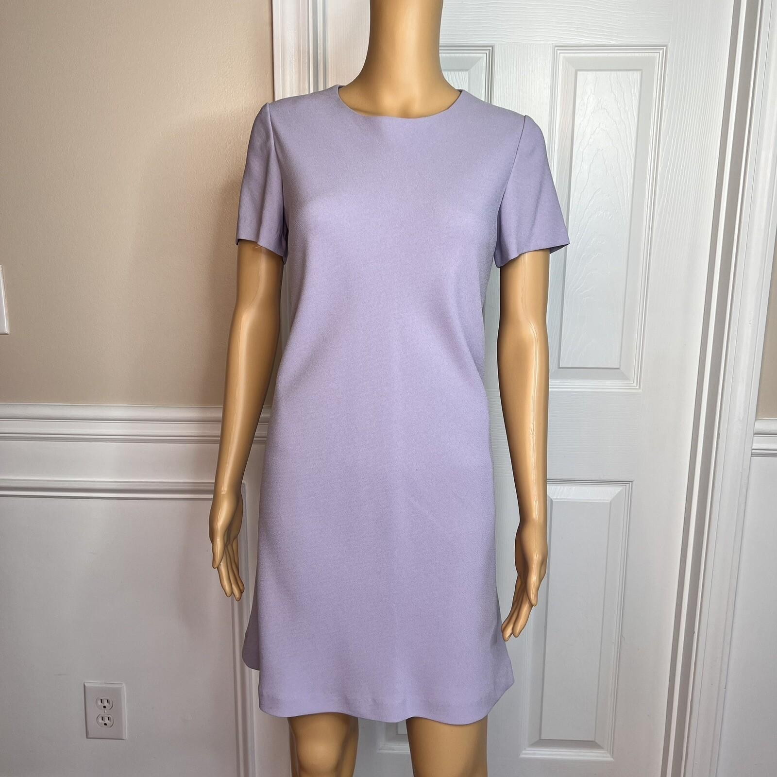 Liz Claiborne Triacetate Polyester Mini Dress Suit Size 4 Purple Lined Flared