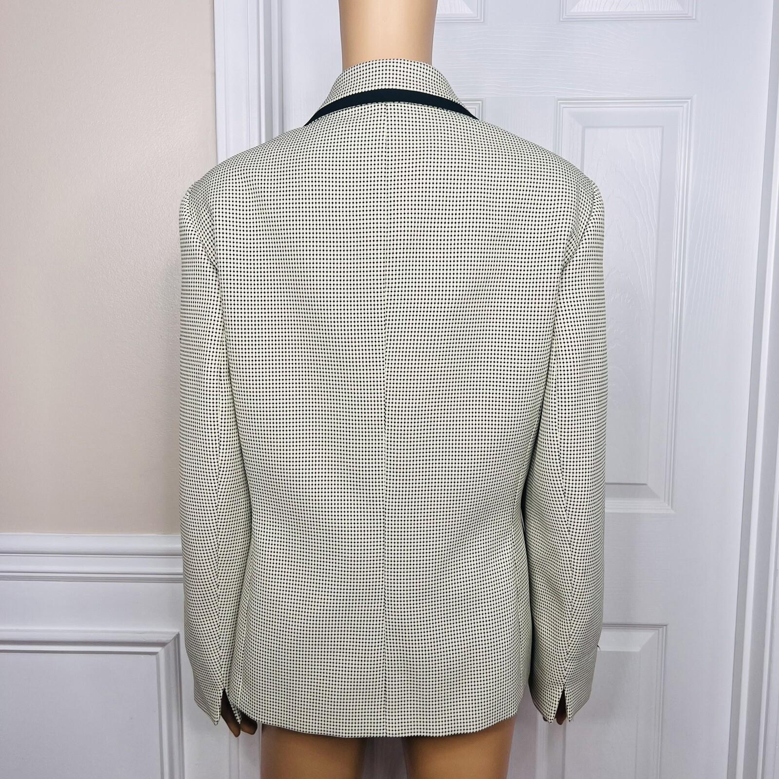 LE SUIT Women 1PC Light Yellow Black Polyester Lined Career Blazer Size 16W