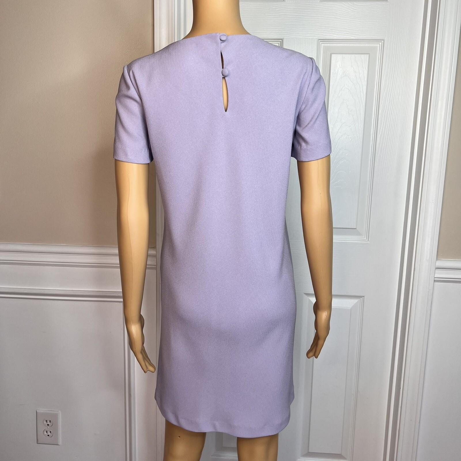 Liz Claiborne Triacetate Polyester Mini Dress Suit Size 4 Purple Lined Flared