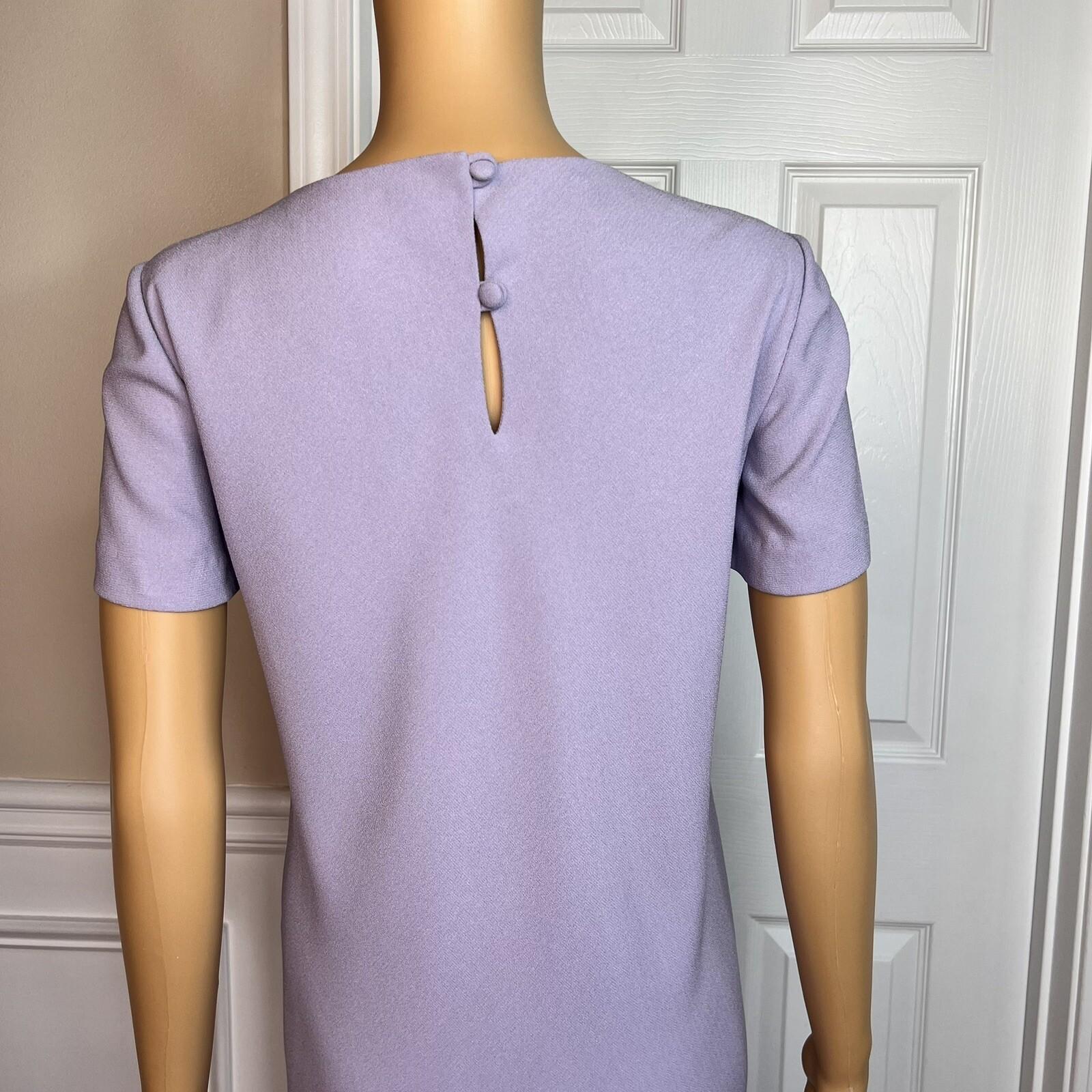 Liz Claiborne Triacetate Polyester Mini Dress Suit Size 4 Purple Lined Flared
