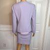Liz Claiborne Triacetate Polyester Mini Dress Suit Size 4 Purple Lined Flared