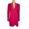 Todd & Olivia Women Knit Dress Top Size 8 Pink Beaded Long Sleeves Shawl Collar