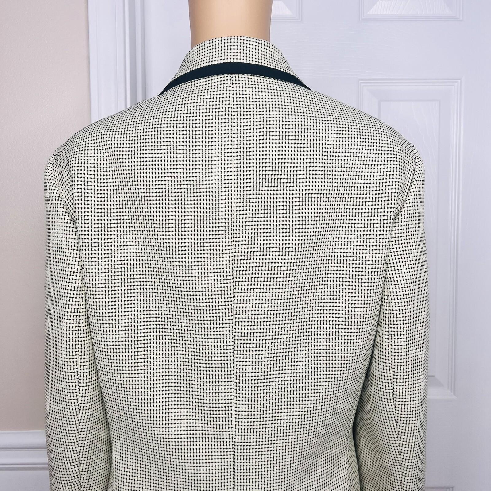 LE SUIT Women 1PC Light Yellow Black Polyester Lined Career Blazer Size 16W