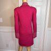 Todd & Olivia Women Knit Dress Top Size 8 Pink Beaded Long Sleeves Shawl Collar