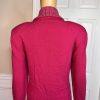 Todd & Olivia Women Knit Dress Top Size 8 Pink Beaded Long Sleeves Shawl Collar