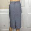 Le Suit Polyester Skirt Suit Size 18 Gray Double Breasted Short Sleeves 2PC