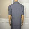 Le Suit Polyester Skirt Suit Size 18 Gray Double Breasted Short Sleeves 2PC