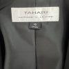 TAHARI ASL Polyester Viscose Spandex Blazer 16 Black White Lined Shawl Collar