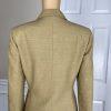 KASPER 2PC Tan Cotton Polyester Viscose Wrap Notch Collar Skirt Suit Size 4