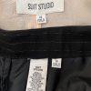 SUIT STUDIO Women 2PC Black Striped Polyester Lined Career Pant Suit Size 14