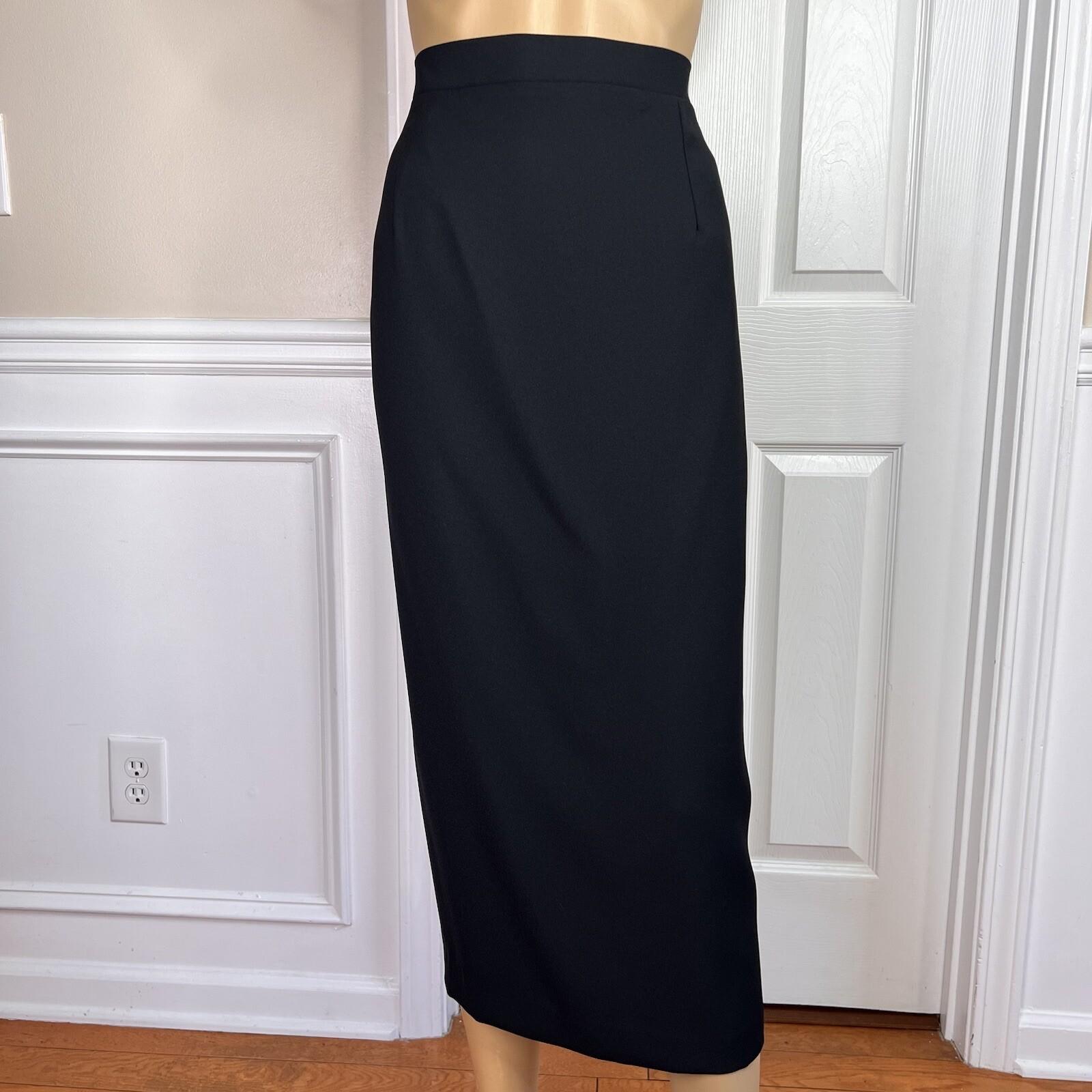New NIGHT STUIDO NY 2PC Black Polyester Lined Open Front Formal Skirt Size 16