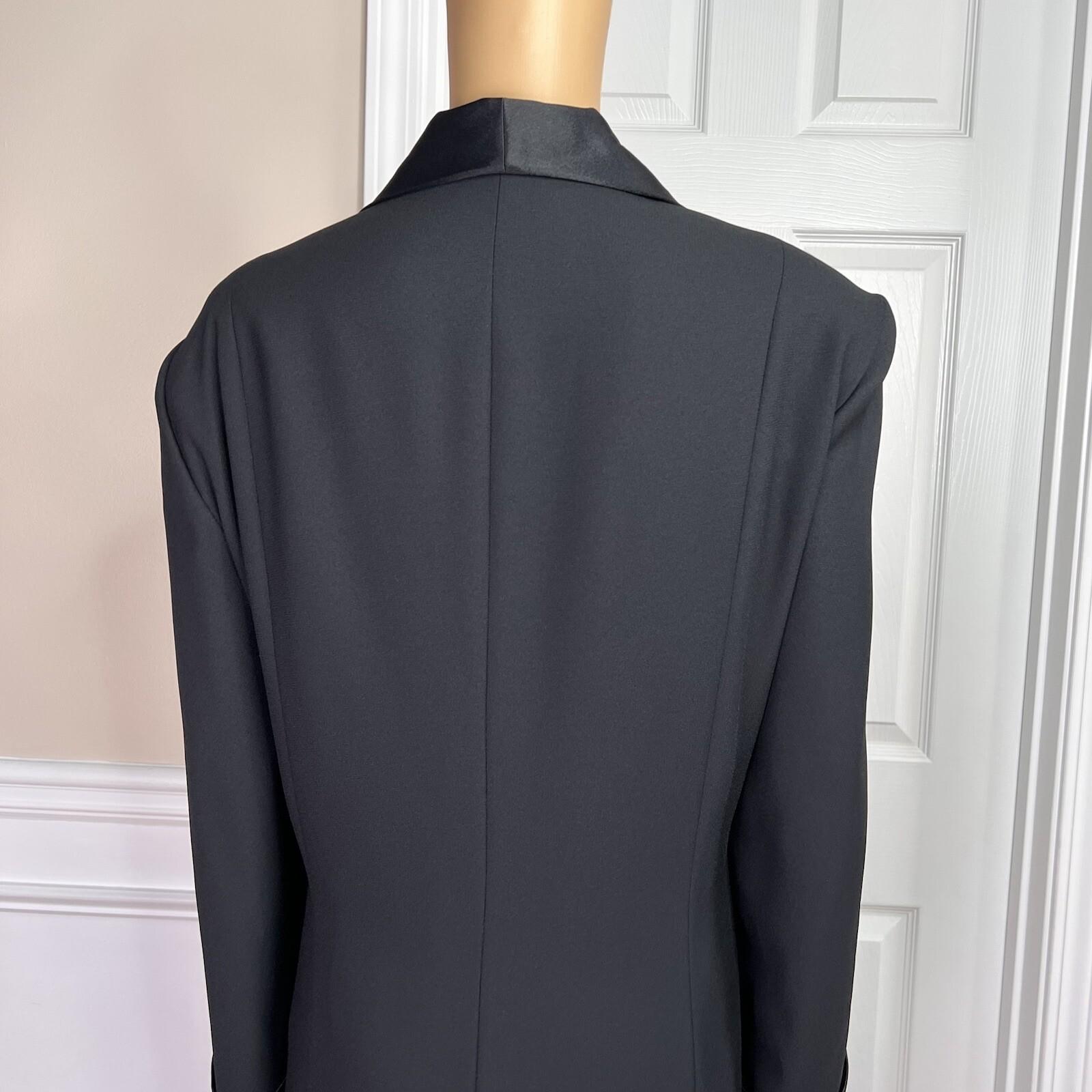 New NIGHT STUIDO NY 2PC Black Polyester Lined Open Front Formal Skirt Size 16