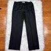 SHARAGANO 2PC Black Pinstriped Polyester Rayon Belted Pant Suit Size 14 New