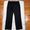 SHARAGANO 2PC Black Pinstriped Polyester Rayon Belted Pant Suit Size 14 New