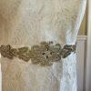 New BRIDES White Elegant Belted Beaded Lace Polyester Wedding Dress Size 24W
