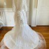 New BRIDES White Elegant Belted Beaded Lace Polyester Wedding Dress Size 24W
