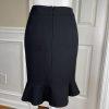 TAHARI ASL Stretch Polyester Blend  Mini Skirt Size 8P Black Ruffle