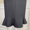 TAHARI ASL Stretch Polyester Blend  Mini Skirt Size 8P Black Ruffle