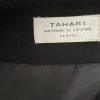 TAHARI ASL Stretch Polyester Blend  Mini Skirt Size 8P Black Ruffle