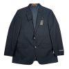 Dockers Polyester Rayon Men Blazer 44R Black Striped 2 Button One Vent