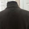 Lauren Ralph Lauren Women Faux Suede Cotton Jacket M Dark Brown Zip Up Pockets
