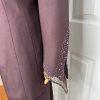 St Anthony Evening Polyester Skirt Suit Size 20W Burgundy Beaded Lined 2PC