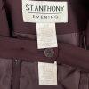 St Anthony Evening Polyester Skirt Suit Size 20W Burgundy Beaded Lined 2PC